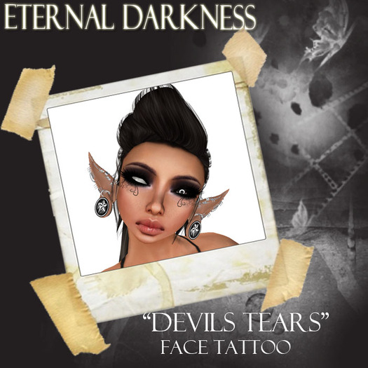 Second Life Marketplace ED Devils Tear Drops Face Tattoo